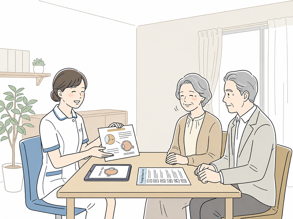 手術前の説明を受ける患者様のイラスト